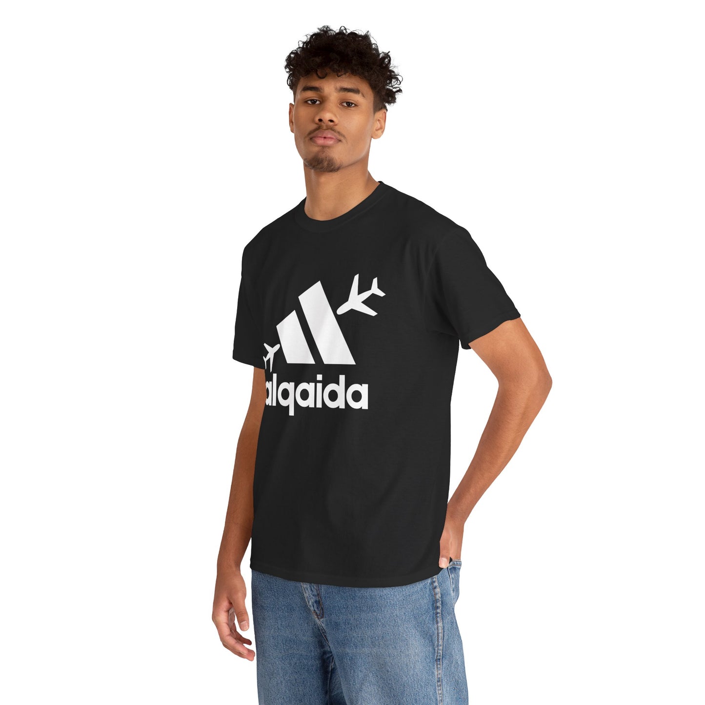 911 alqaida Graphic Tee with Airplane Design