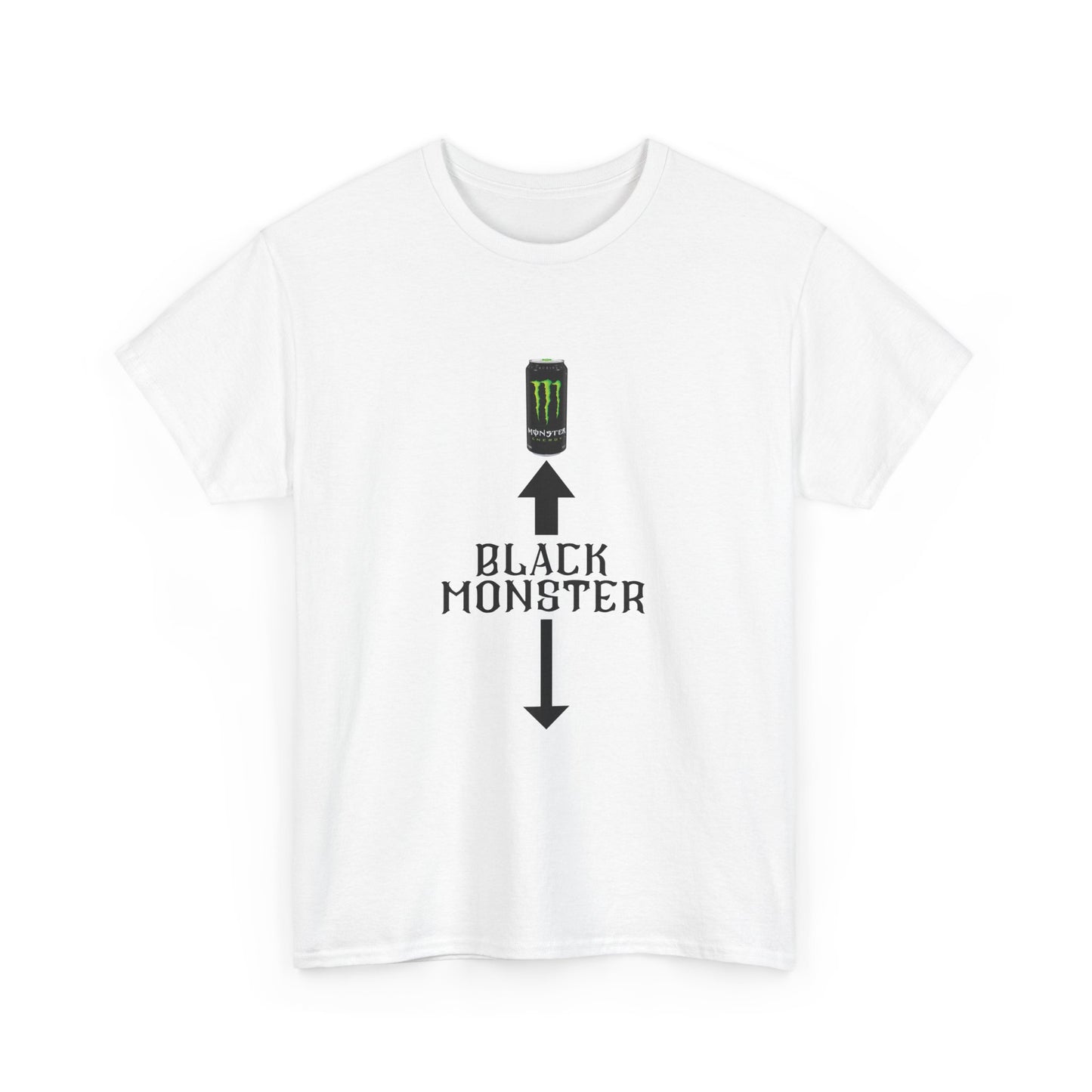 White/Black Monster  energy cotton Tee