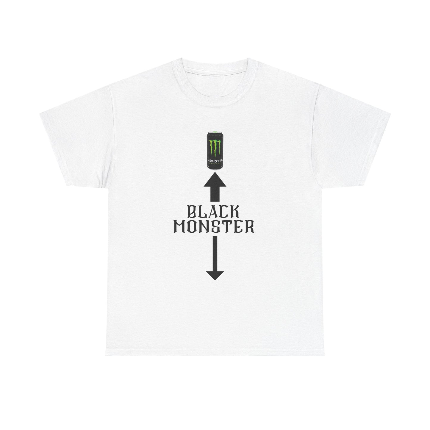 White/Black Monster  energy cotton Tee