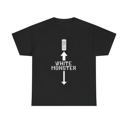 White/Black Monster  energy cotton Tee