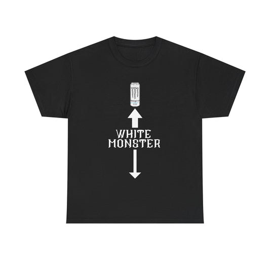 White/Black Monster  energy cotton Tee