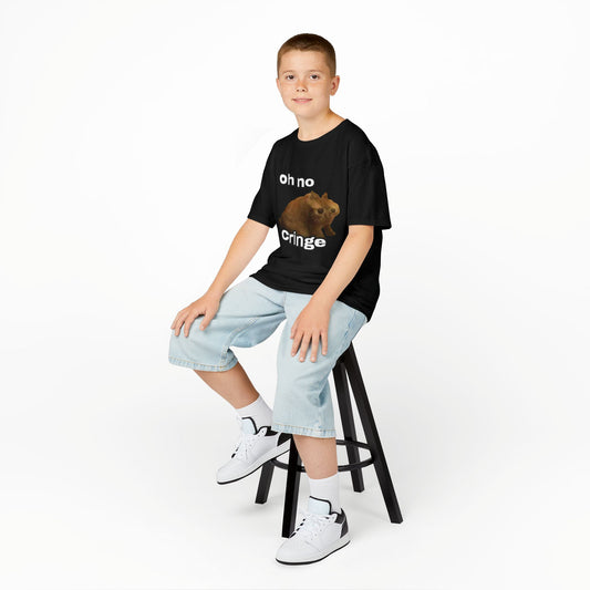 Funny Kids Tee - "Oh No, Cringe"  Age 5-12