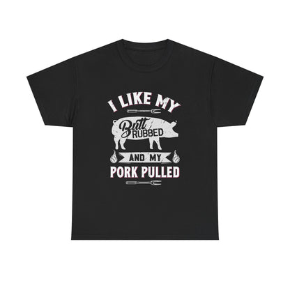 BBQ Lover's Cotton Tee - I Like My Butt Rubbed and My Pork Pulled, Gift for Grill Master, Funny BBQ Shirt, Unisex Cooking Apparel, [...]