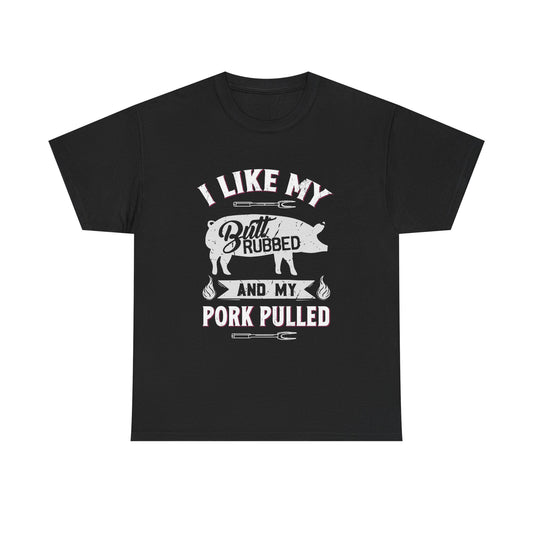BBQ Lover's Cotton Tee - I Like My Butt Rubbed and My Pork Pulled, Gift for Grill Master, Funny BBQ Shirt, Unisex Cooking Apparel, [...]
