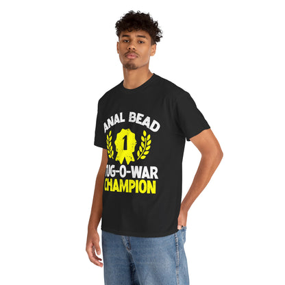 Funny Tug-O-War Champion Tee - Unisex Heavy Cotton, Humorous Shirt, Gift for Friends, Party Apparel, Weekend Casual Wear